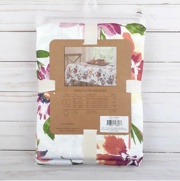 Fabric Tablecloth Spring Floral Flowers 60x102 Harmony - Picture 2 of 3